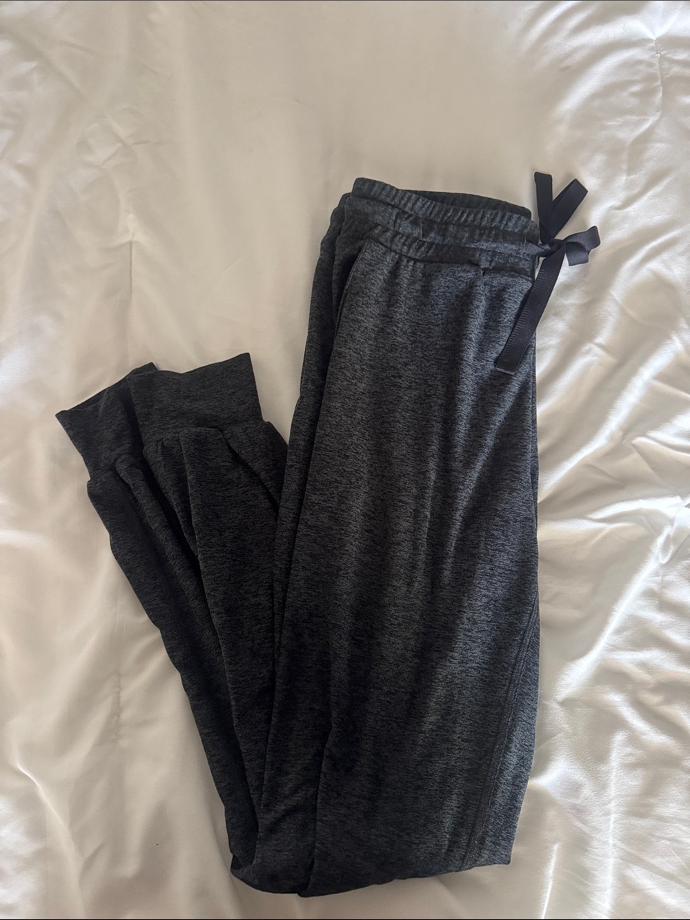 Bombshell Dark Gray Drawstring Jogger Pants with Scrunched Bottom